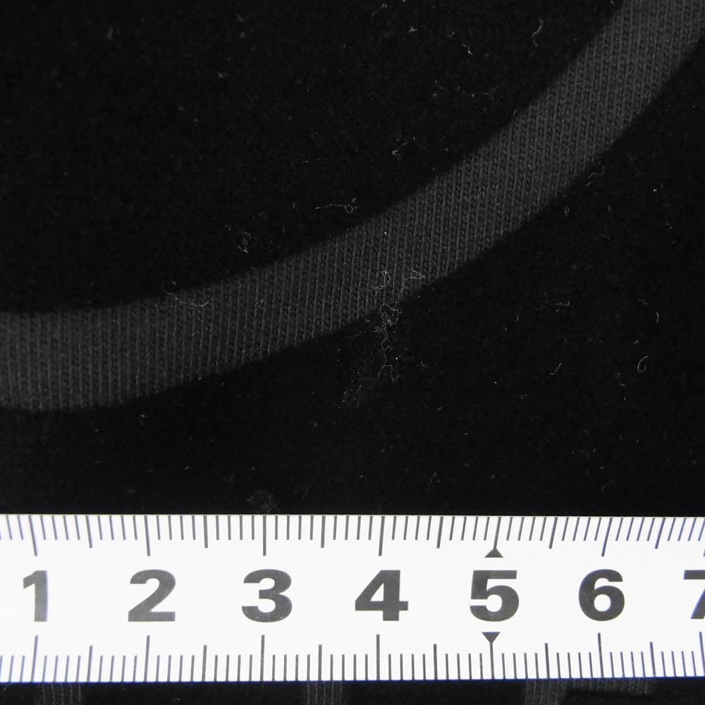 MONCLER モンクレール G20918D00002 MAGLIA T-SHIRT ベロア プリント 長袖 カットソー ブラック系 XL【美品】【中古】