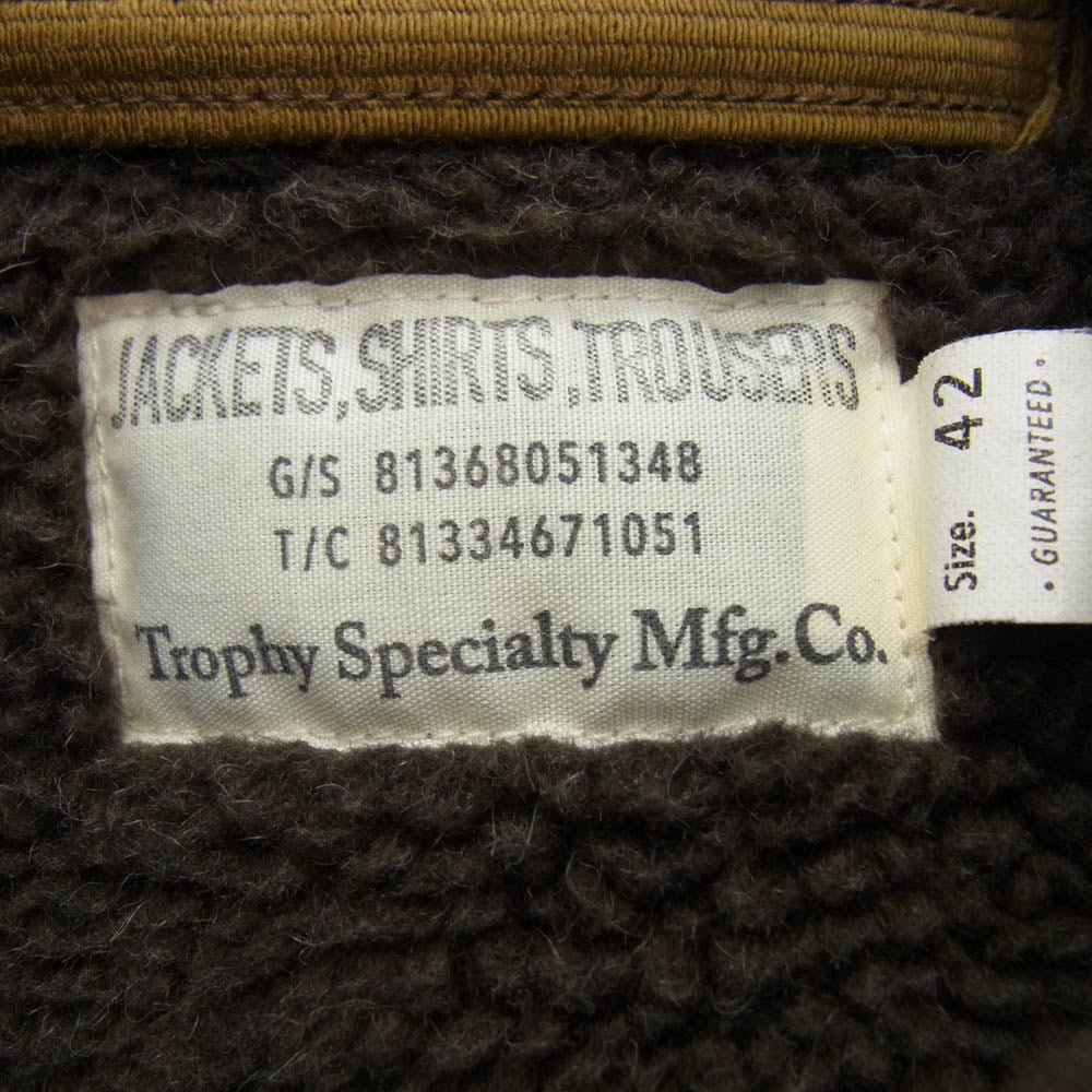 トロフィークロージング N-1.TR.mfg N-1 デッキ ジャケット カーキ系 42【中古】