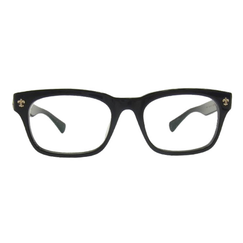 CHROME HEARTS クロムハーツ（原本無） gittin any BSフレア サングラス メガネ 眼鏡 アイウェア 度入り ブラック系 52□19-145【中古】