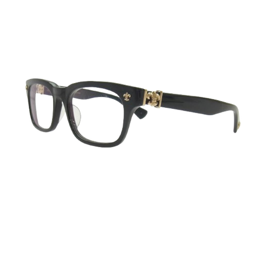 CHROME HEARTS クロムハーツ（原本無） gittin any BSフレア サングラス メガネ 眼鏡 アイウェア 度入り ブラック系 52□19-145【中古】