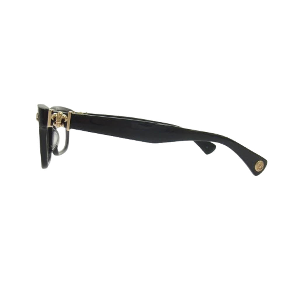 CHROME HEARTS クロムハーツ（原本無） gittin any BSフレア サングラス メガネ 眼鏡 アイウェア 度入り ブラック系 52□19-145【中古】