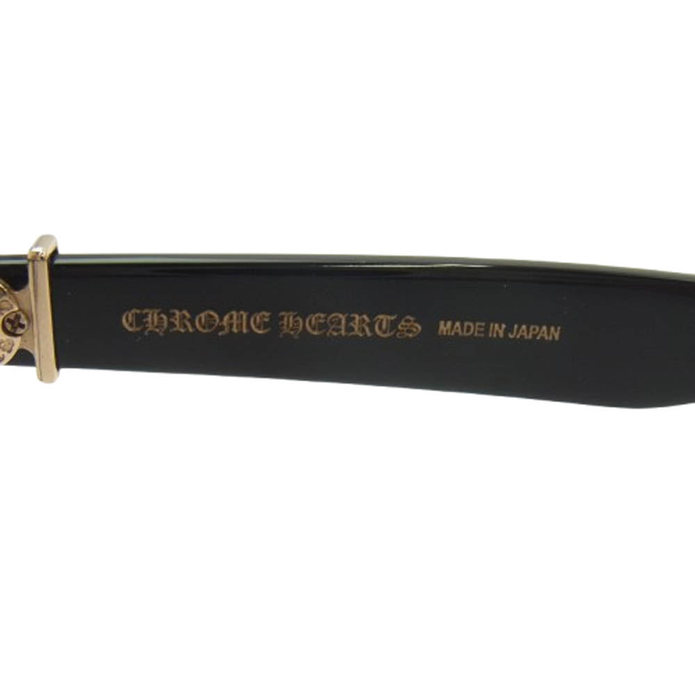 CHROME HEARTS クロムハーツ（原本無） gittin any BSフレア サングラス メガネ 眼鏡 アイウェア 度入り ブラック系 52□19-145【中古】