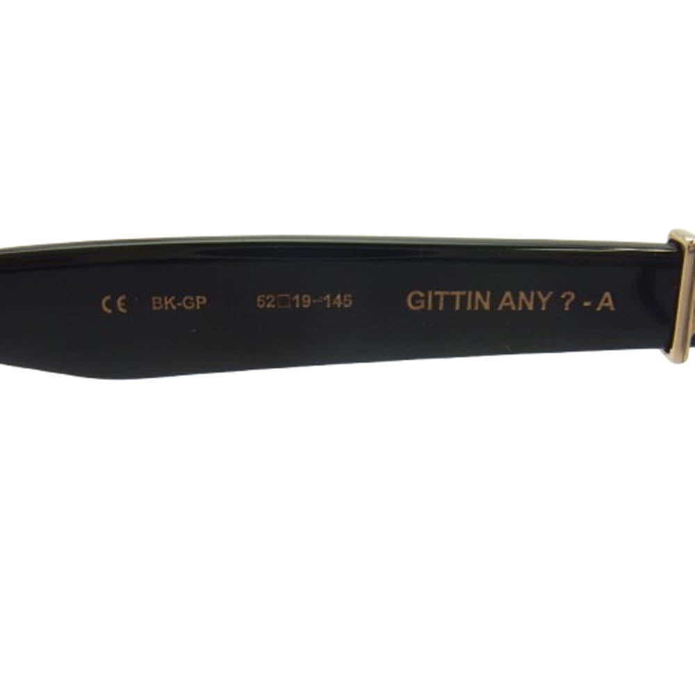 CHROME HEARTS クロムハーツ（原本無） gittin any BSフレア サングラス メガネ 眼鏡 アイウェア 度入り ブラック系 52□19-145【中古】
