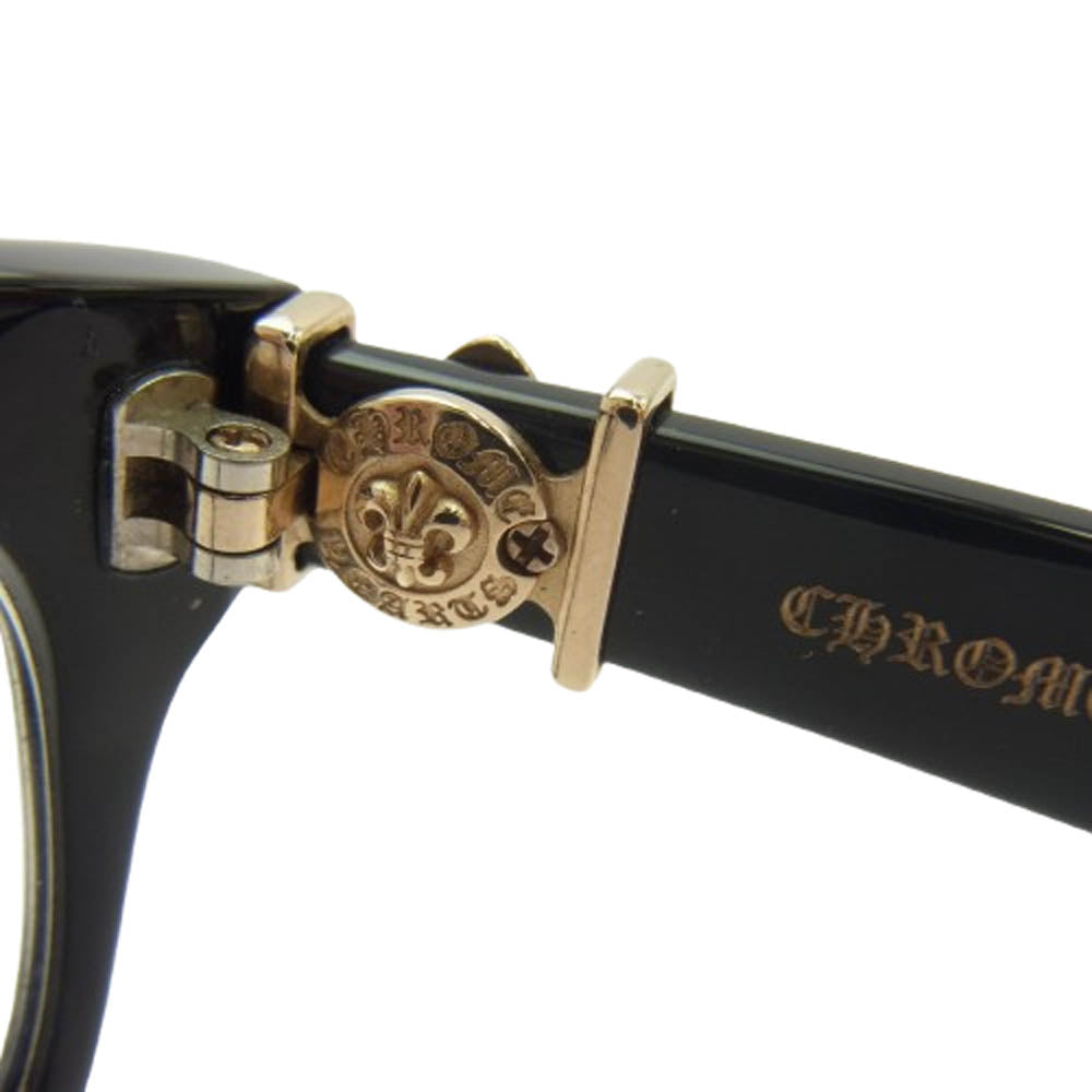 CHROME HEARTS クロムハーツ（原本無） gittin any BSフレア サングラス メガネ 眼鏡 アイウェア 度入り ブラック系 52□19-145【中古】