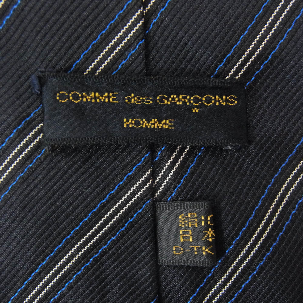 COMME des GARCONS HOMME コムデギャルソンオム 金文字タグ 総柄 シルク100％ ネクタイ ブラック系【中古】