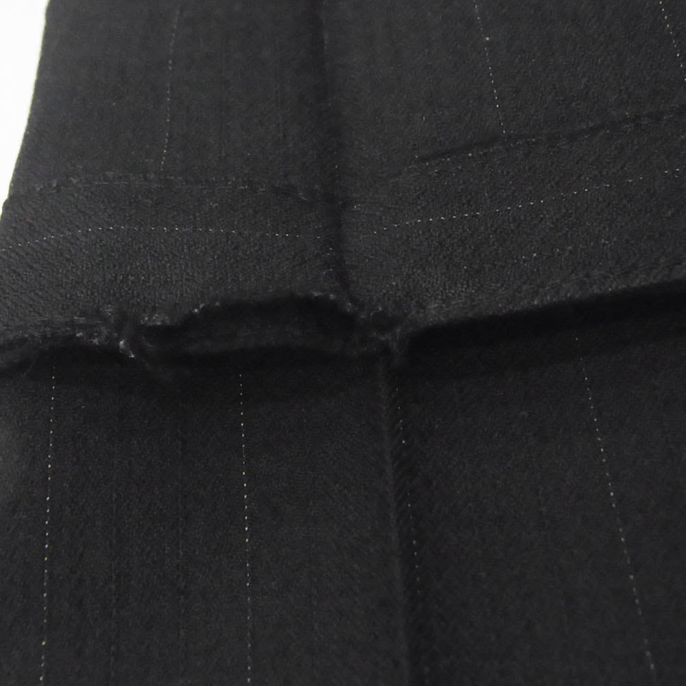 COMME des GARCONS HOMME コムデギャルソンオム HS-08014M ヴィンテージオム シングルブレスト 2B ストライプ テーラードジャケット ジップフライ スラックスパンツ セットアップ スーツ ブラック系 M【中古】