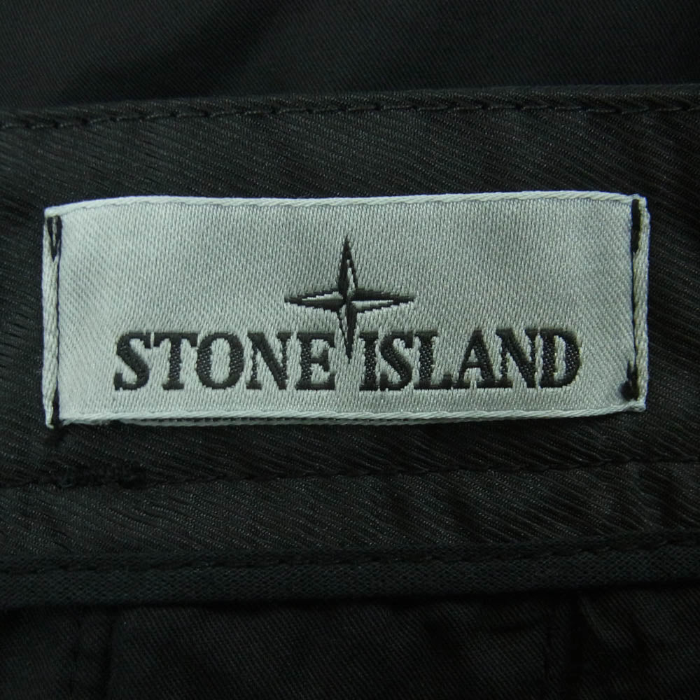 STONE ISLAND ストーンアイランド 771532310 Gabardine Cargo Pants ワッペン付 カーゴ パンツ ブラック系 W40【中古】