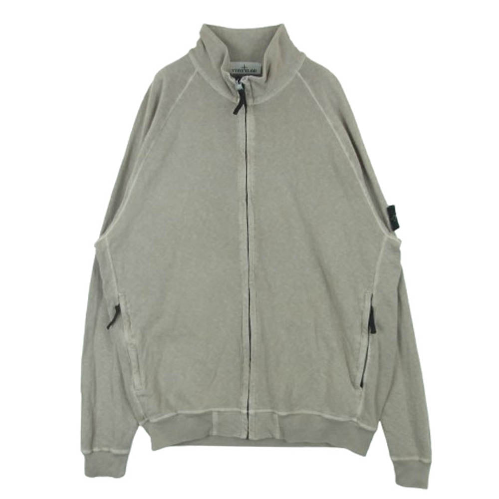 STONE ISLAND ストーンアイランド 23SS 781562460 OLD TREATMENT ワッペン付 ジップアップ スウェット ジャケット グレー系 XXL【中古】