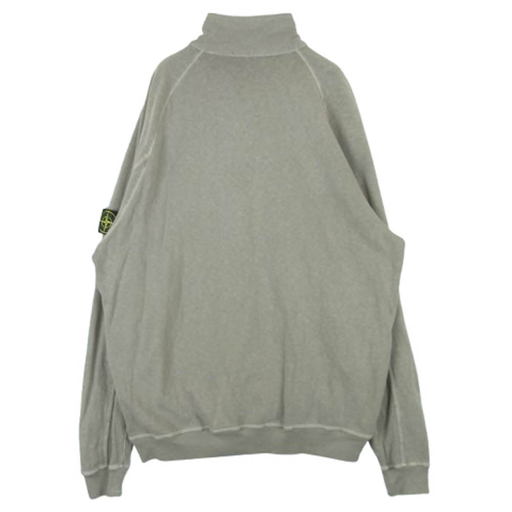 STONE ISLAND ストーンアイランド 23SS 781562460 OLD TREATMENT ワッペン付 ジップアップ スウェット ジャケット グレー系 XXL【中古】