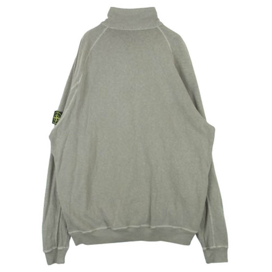 STONE ISLAND ストーンアイランド 23SS 781562460 OLD TREATMENT ワッペン付 ジップアップ スウェット ジャケット グレー系 XXL【中古】
