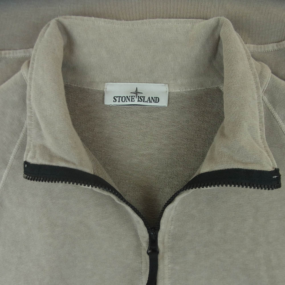 STONE ISLAND ストーンアイランド 23SS 781562460 OLD TREATMENT ワッペン付 ジップアップ スウェット ジャケット グレー系 XXL【中古】