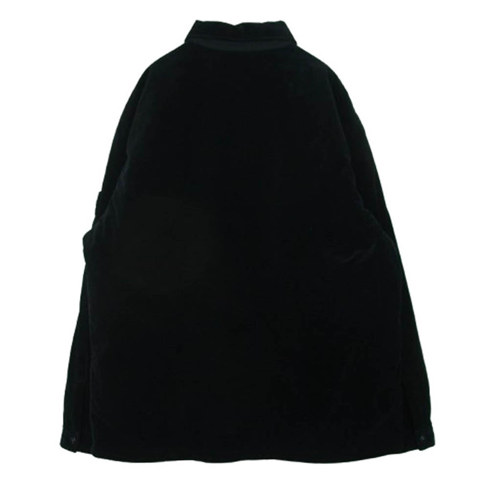 STONE ISLAND ストーンアイランド 791511709 Cotton Velvet Overshirt Jacket ワッペン付 コットン ベルベット オーバーシャツ ジャケット ブラック系 3XL【中古】