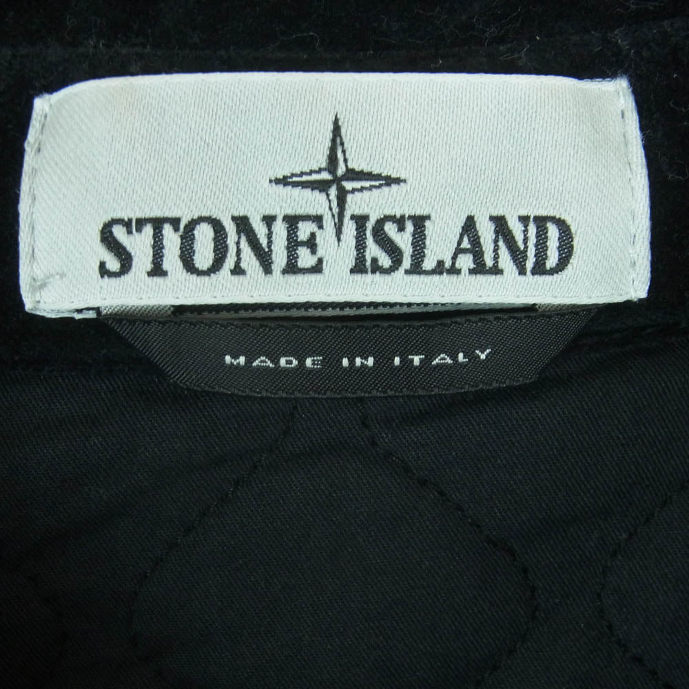 STONE ISLAND ストーンアイランド 791511709 Cotton Velvet Overshirt Jacket ワッペン付 コットン ベルベット オーバーシャツ ジャケット ブラック系 3XL【中古】