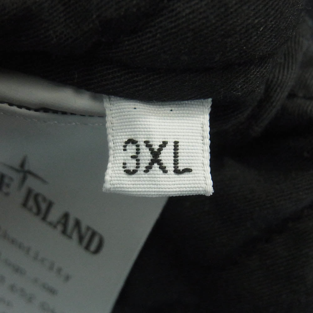 STONE ISLAND ストーンアイランド 791511709 Cotton Velvet Overshirt Jacket ワッペン付 コットン ベルベット オーバーシャツ ジャケット ブラック系 3XL【中古】