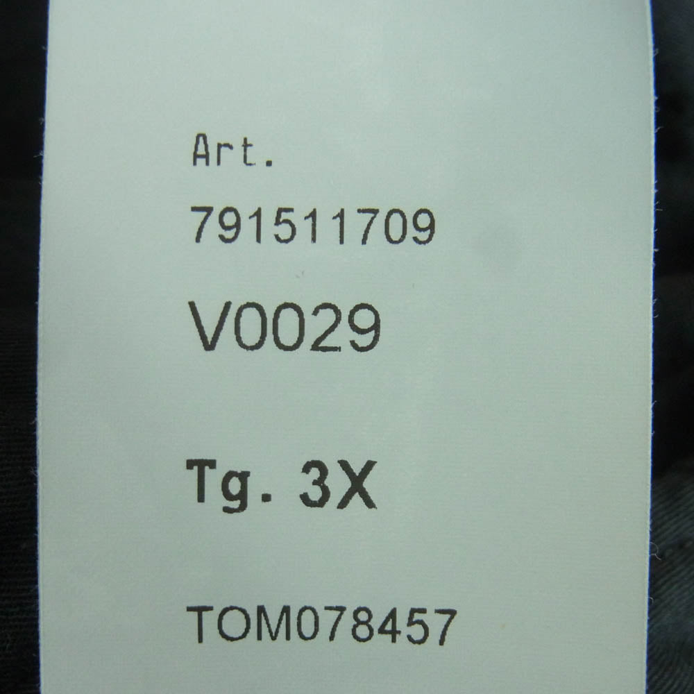 STONE ISLAND ストーンアイランド 791511709 Cotton Velvet Overshirt Jacket ワッペン付 コットン ベルベット オーバーシャツ ジャケット ブラック系 3XL【中古】