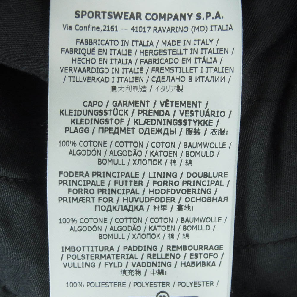 STONE ISLAND ストーンアイランド 791511709 Cotton Velvet Overshirt Jacket ワッペン付 コットン ベルベット オーバーシャツ ジャケット ブラック系 3XL【中古】