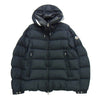 MONCLER モンクレール 22AW H20911A00105 54A81 モンクレールジャパンタグ CARDERE GIUBBOTTO ロゴプリントフーディー カルデラ ダウンジャケット ブラック系 ダークネイビー系 5【中古】