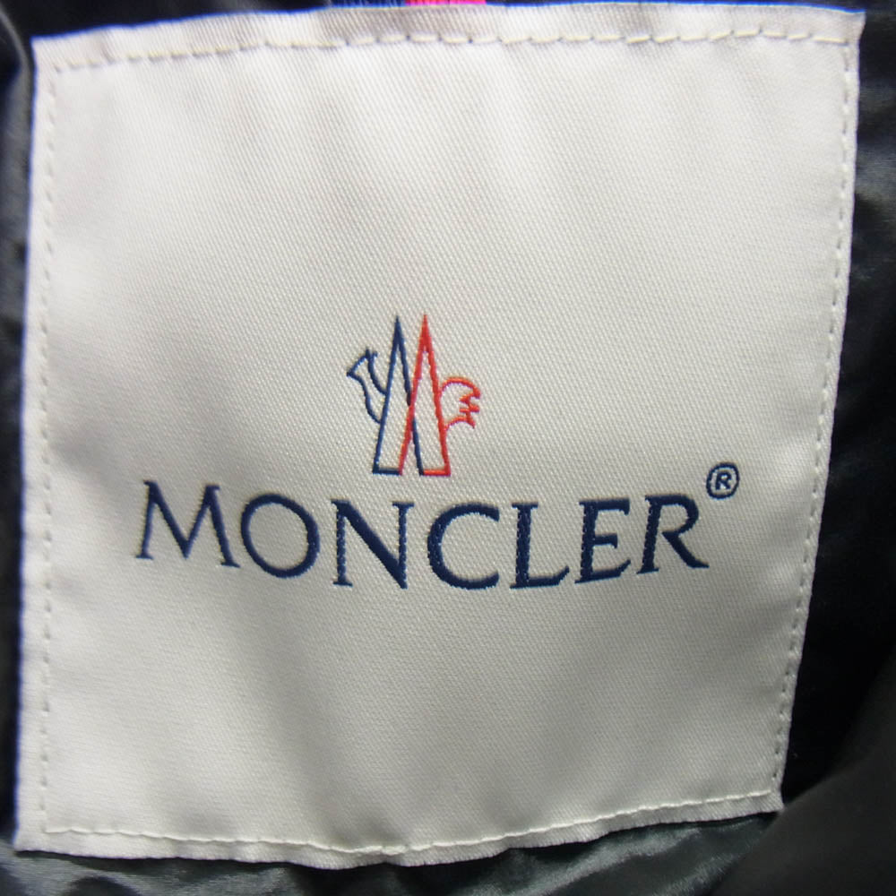 MONCLER モンクレール 22AW H20911A00105 54A81 モンクレールジャパンタグ CARDERE GIUBBOTTO ロゴプリントフーディー カルデラ ダウンジャケット ブラック系 ダークネイビー系 5【中古】