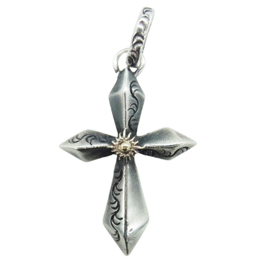 ARIZONA FREEDOM アリゾナフリーダム シルバー K18太陽神 クロス 唐草 ペンダントトップ シルバー系【中古】
