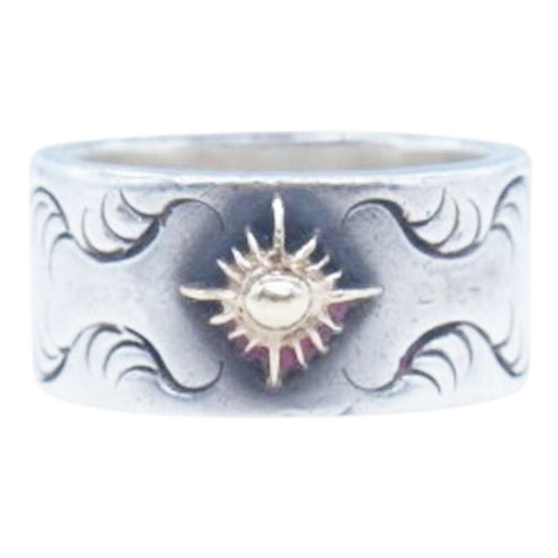 ARIZONA FREEDOM アリゾナフリーダム R-10b K18太陽神 唐草 シルバーリング シルバー系 22号【中古】