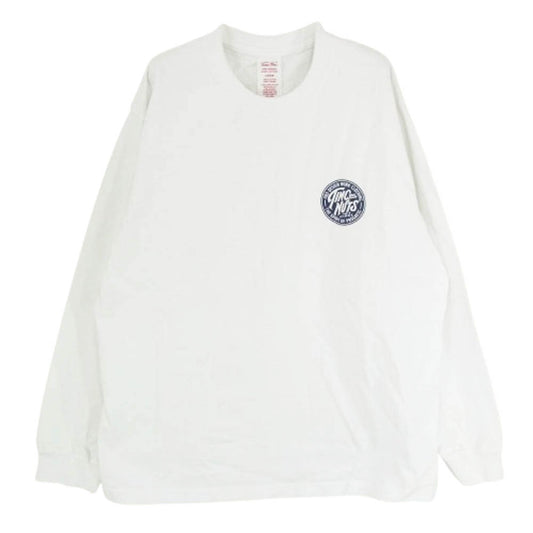 トーキョーインディアンズモーターサイクル プリント 長袖カットソー ホワイト系 L【中古】
