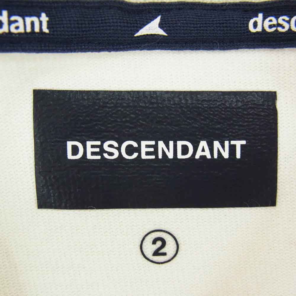 DESCENDANT ディセンダント 25SS 251ATDS-CSM20 BERTH JERSEY SS バースジャージー バック刺繍 Tシャツ 半袖カットソー ホワイト系 2【美品】【中古】