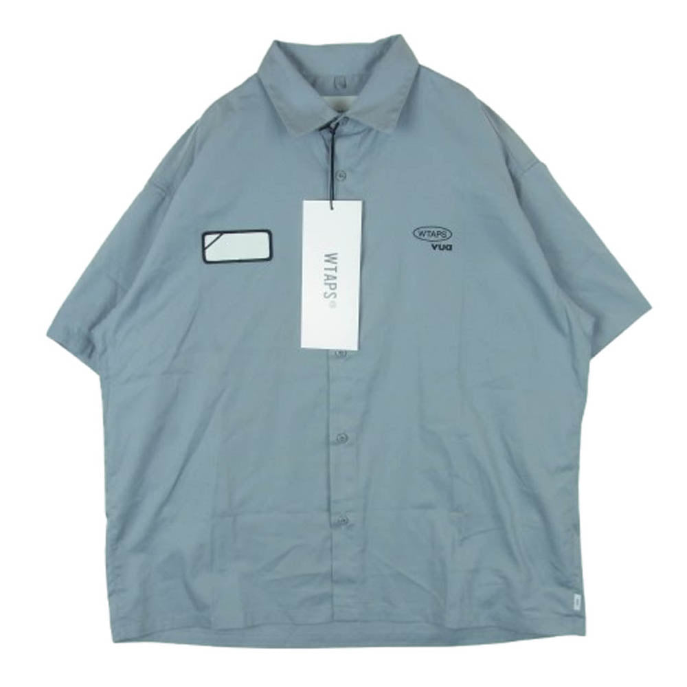 WTAPS ダブルタップス 24SS 241CWDT-SHM07 REPO SS CTPL.TWILL.PRTC ワッペンデザイン 半袖 ワーク シャツ グレー系 03【中古】