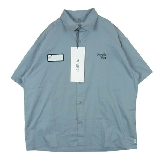 WTAPS ダブルタップス 24SS 241CWDT-SHM07 REPO SS CTPL.TWILL.PRTC ワッペンデザイン 半袖 ワーク シャツ グレー系 03【中古】