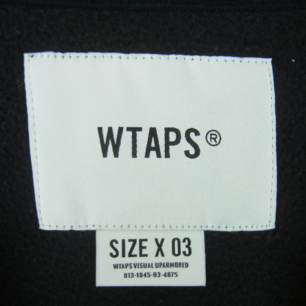 WTAPS ダブルタップス 20AW 202ATDT-CSM33 CREW NECK FLEECE クルーネック フリース スウェット トレーナー ブラック系 03【中古】