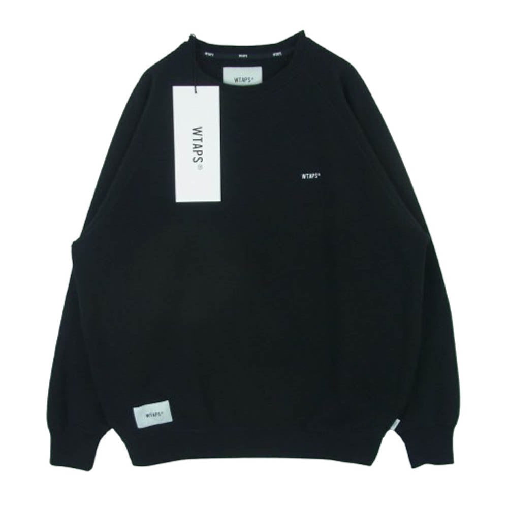 WTAPS ダブルタップス 24AW 242ATDT-CSM25 SIGN 03 SWEATER CTPL ASH GRAY クルーネック スウェット トレーナー ブラック系 03【中古】