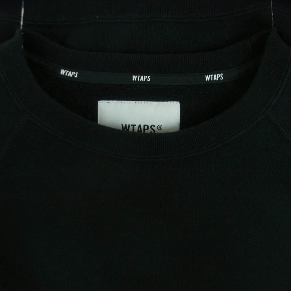 WTAPS ダブルタップス 24AW 242ATDT-CSM25 SIGN 03 SWEATER CTPL ASH GRAY クルーネック スウェット トレーナー ブラック系 03【中古】