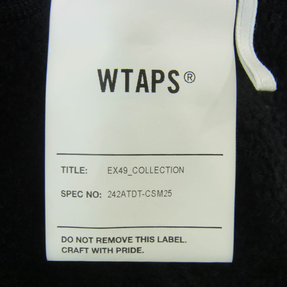 WTAPS ダブルタップス 24AW 242ATDT-CSM25 SIGN 03 SWEATER CTPL ASH GRAY クルーネック スウェット トレーナー ブラック系 03【中古】