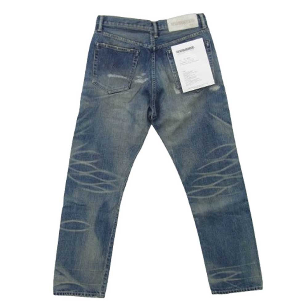 NEIGHBORHOOD ネイバーフッド 24AW 242XBNH-PTM09 SAVAGE DENIM DP MID PANTS ダメージ加工 サベージ デニムパンツ インディゴブルー系 M【中古】