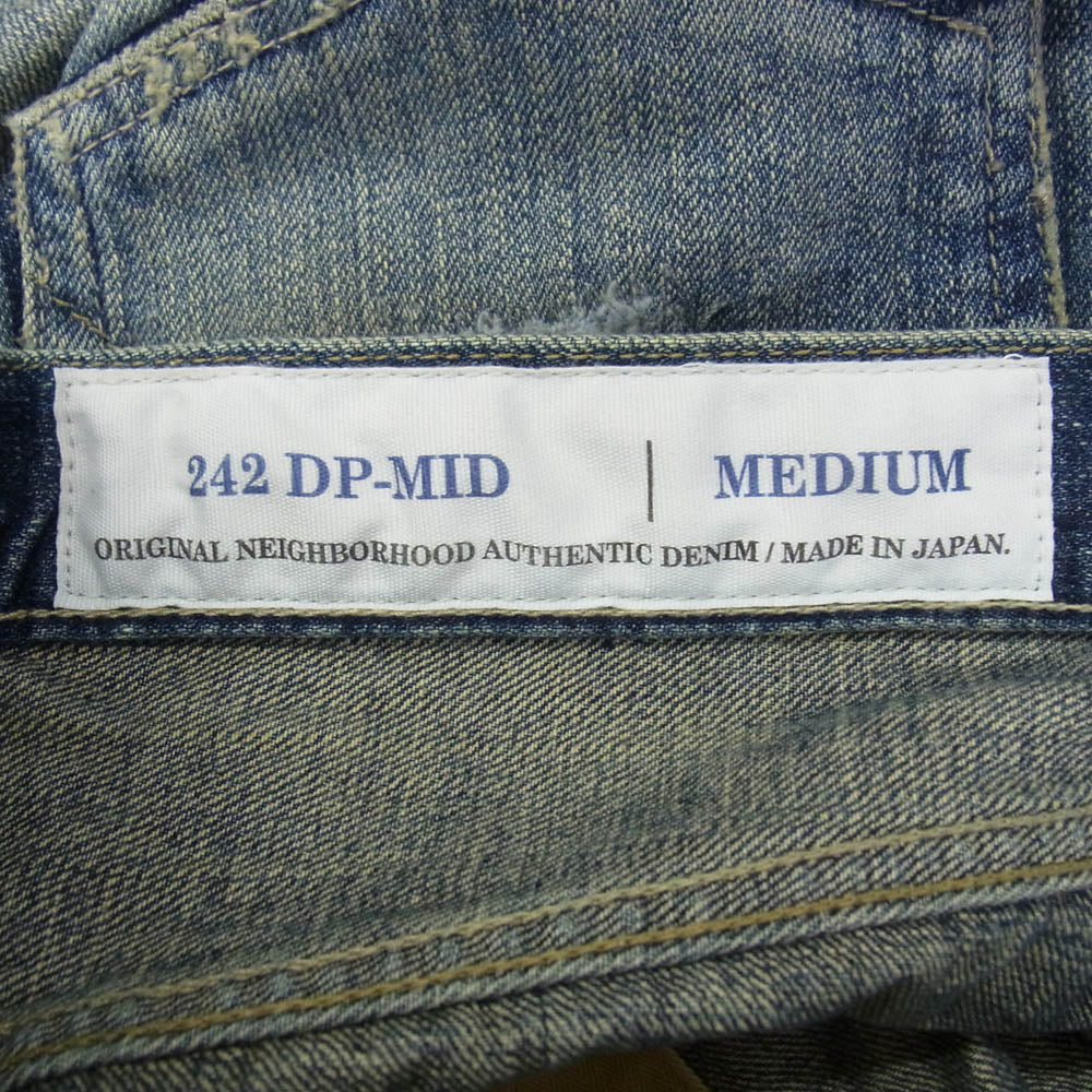 NEIGHBORHOOD ネイバーフッド 24AW 242XBNH-PTM09 SAVAGE DENIM DP MID PANTS ダメージ加工 サベージ デニムパンツ インディゴブルー系 M【中古】