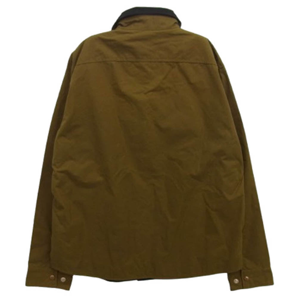 マニファッツュラチェカレリ 7073 イタリア製 Heavy Waxed Shirt Jacket 裏地チェック ヘビー ワックスド シャツ ジャケット カーキ系 42【中古】