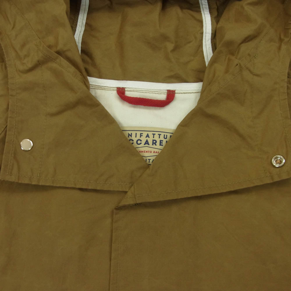 マニファッツュラチェカレリ イタリア製 パラフィン加工 ショート マウンテンパーカー ジャケット ブラウン系 42【中古】