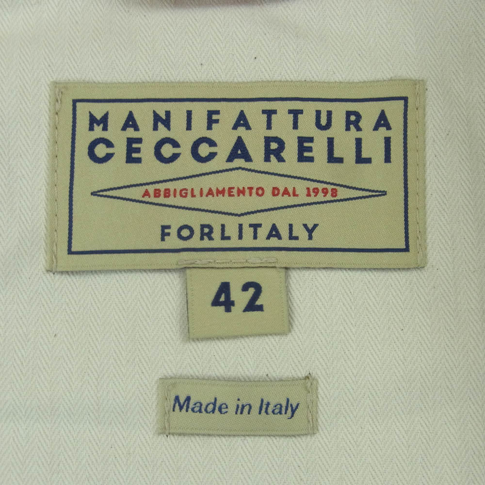 マニファッツュラチェカレリ イタリア製 パラフィン加工 ショート マウンテンパーカー ジャケット ブラウン系 42【中古】