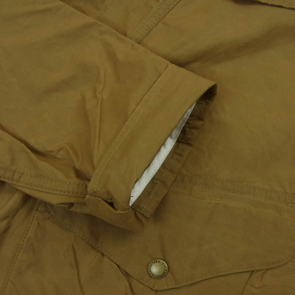 マニファッツュラチェカレリ イタリア製 パラフィン加工 ショート マウンテンパーカー ジャケット ブラウン系 42【中古】
