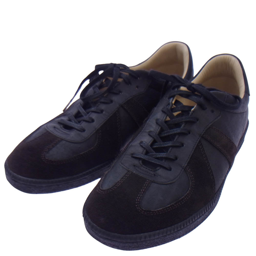 ブラザーブリッジ shott ショット別注 T001 BLACK/DARKBROWN SUEDE スエード切替 ミリタリー ローカット スニーカー ブラック系 US9.5【中古】