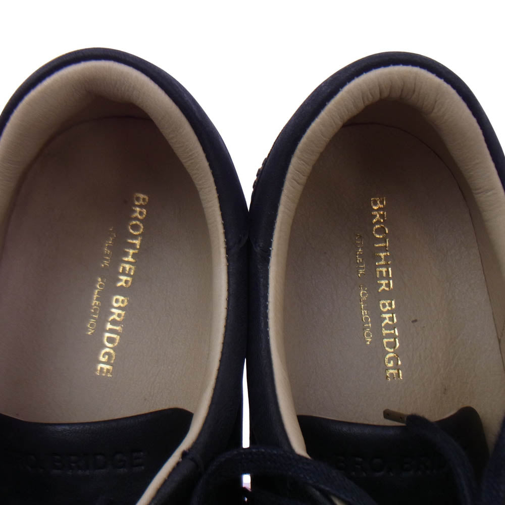 ブラザーブリッジ shott ショット別注 T001 BLACK/DARKBROWN SUEDE スエード切替 ミリタリー ローカット スニーカー ブラック系 US9.5【中古】