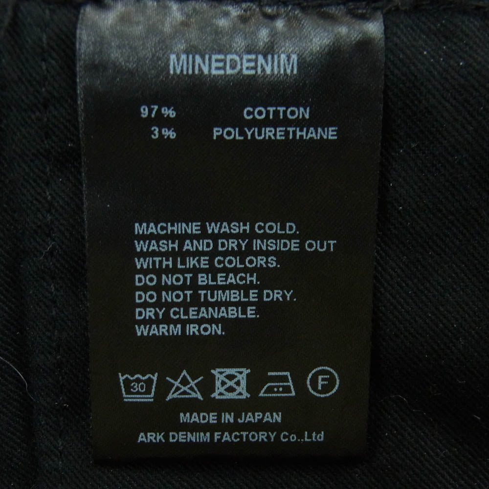 MINEDENIM マインデニム FPK107N 107 S.Slim OWS ブラック スキニー スリム デニム パンツ 日本製 ブラック系 7【中古】