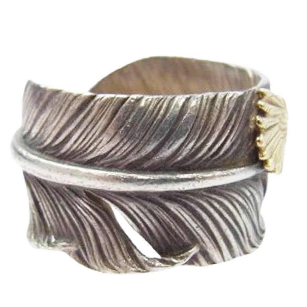 KEN KIKUCHI ケンキクチ K18イーグル付き フェザー リング シルバー系