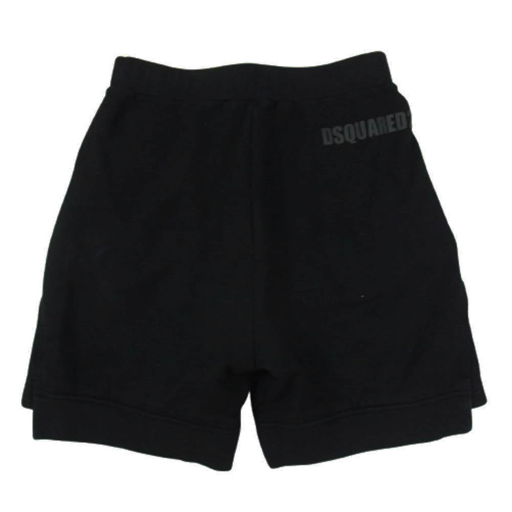 DSQUARED2 ディースクエアード S74MU0760 S25516 ジップポケット スウェット ショーツ ブラック系 XS【中古】