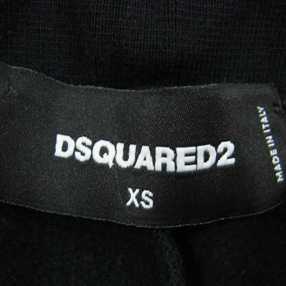 DSQUARED2 ディースクエアード S74MU0760 S25516 ジップポケット スウェット ショーツ ブラック系 XS【中古】