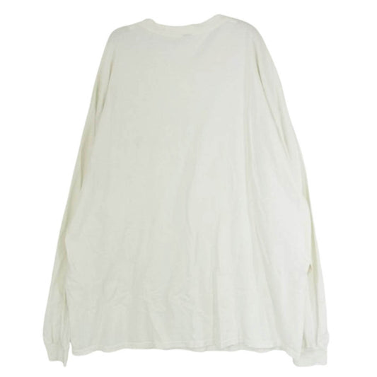 ANCELLM アンセルム EMBROIDERY DYED LS T-SHIRT 刺繍 長袖 Tシャツ カットソー ホワイト系 表記なし【中古】