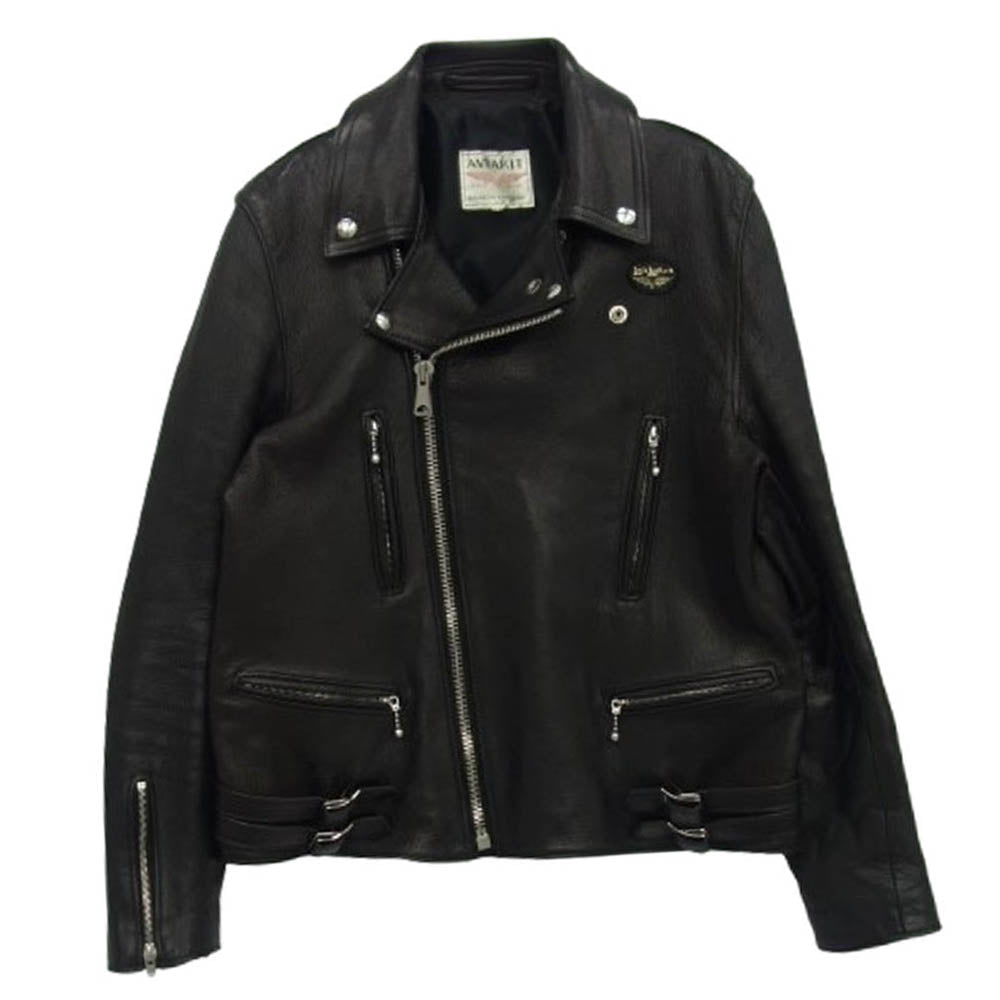 Lewis Leathers ルイスレザー × THE REAL McCOYS リアルマッコイズ 391T LIGHTNING ディアスキン ライトニング ブラック系 42【中古】