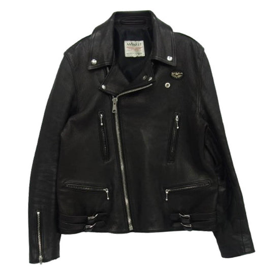 Lewis Leathers ルイスレザー × THE REAL McCOYS リアルマッコイズ 391T LIGHTNING ディアスキン ライトニング ブラック系 42【中古】