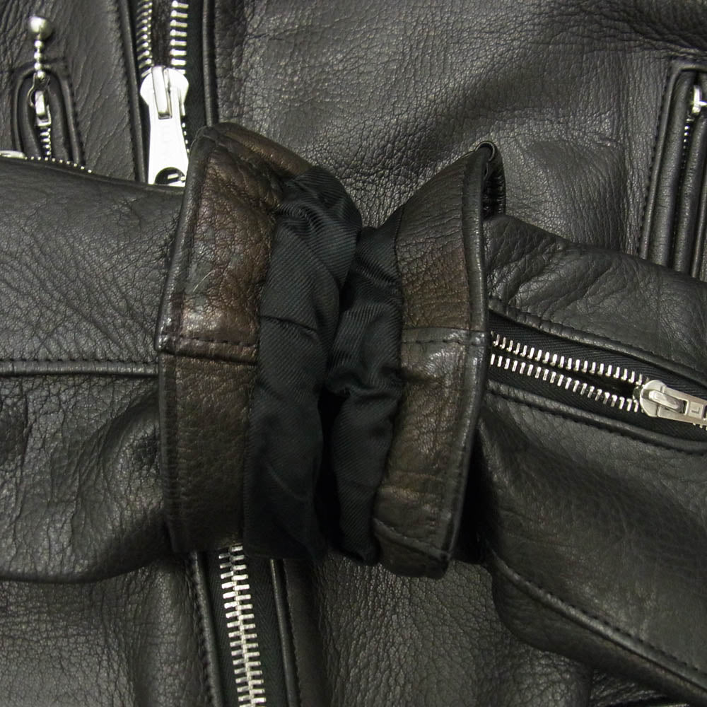 Lewis Leathers ルイスレザー × THE REAL McCOYS リアルマッコイズ 391T LIGHTNING ディアスキン ライトニング ブラック系 42【中古】