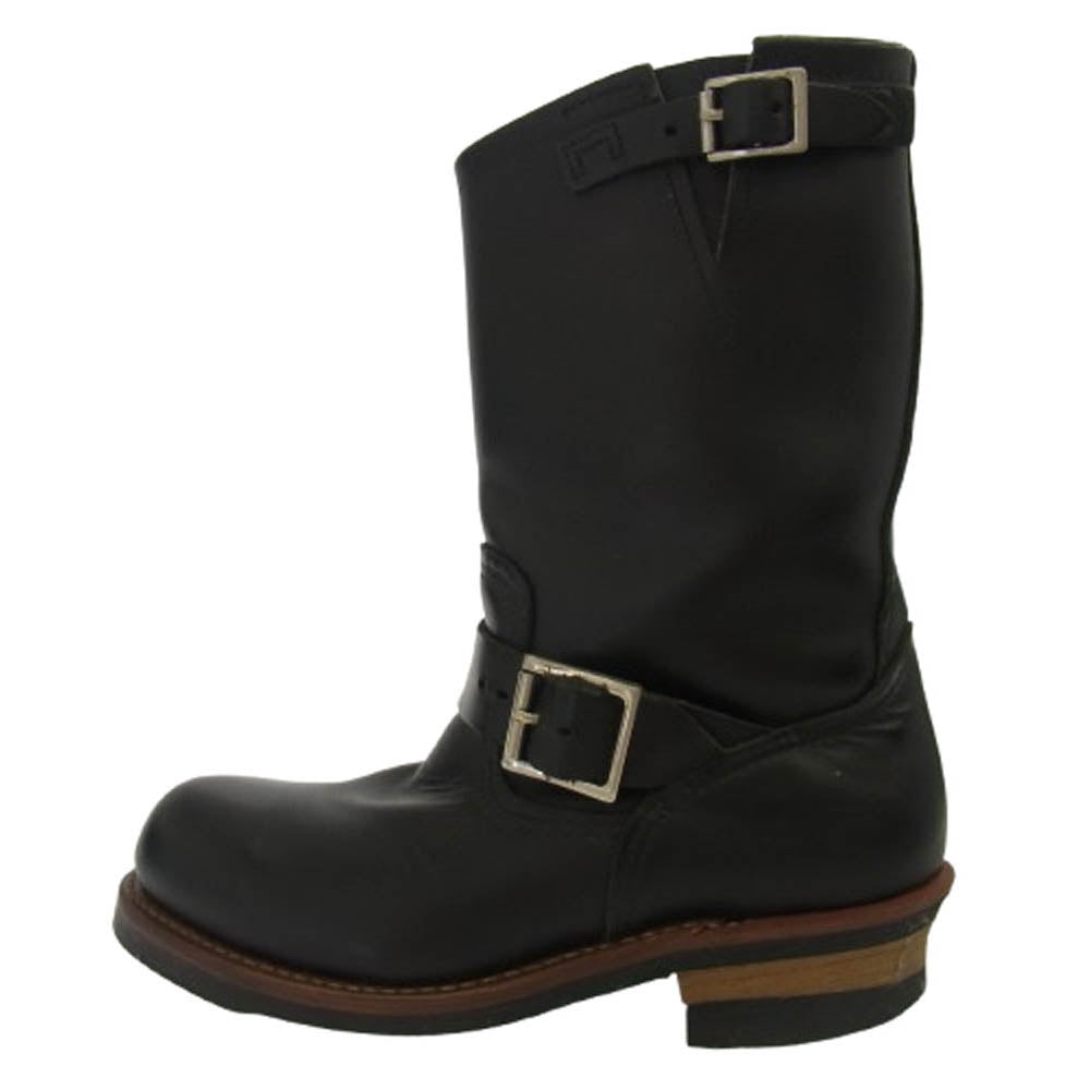 RED WING レッドウィング ENGINEER BOOTS エンジニア ブーツ スチールトゥ ブラック系 US6.5D【中古】