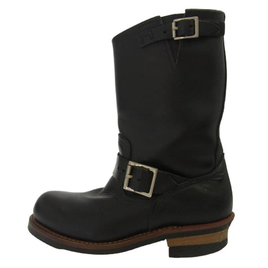 RED WING レッドウィング ENGINEER BOOTS エンジニア ブーツ スチールトゥ ブラック系 US6.5D【中古】